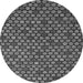 Round Abstract Gray Modern Rug, abs5163gry