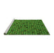 Sideview of Machine Washable Abstract Green Modern Area Rugs, wshabs5163grn