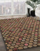 Abstract Bakers Brown Modern Rug in Family Room, abs5163