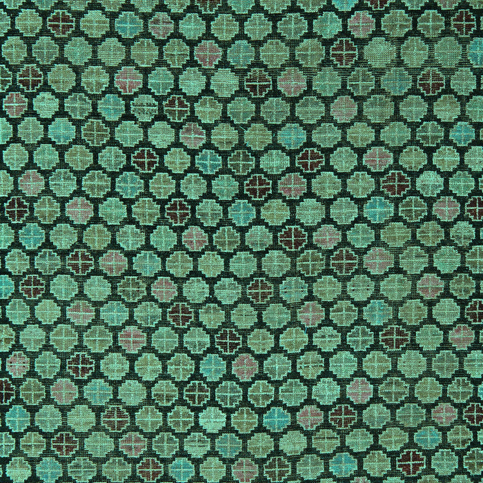 Machine Washable Abstract Turquoise Modern Area Rugs, wshabs5163turq