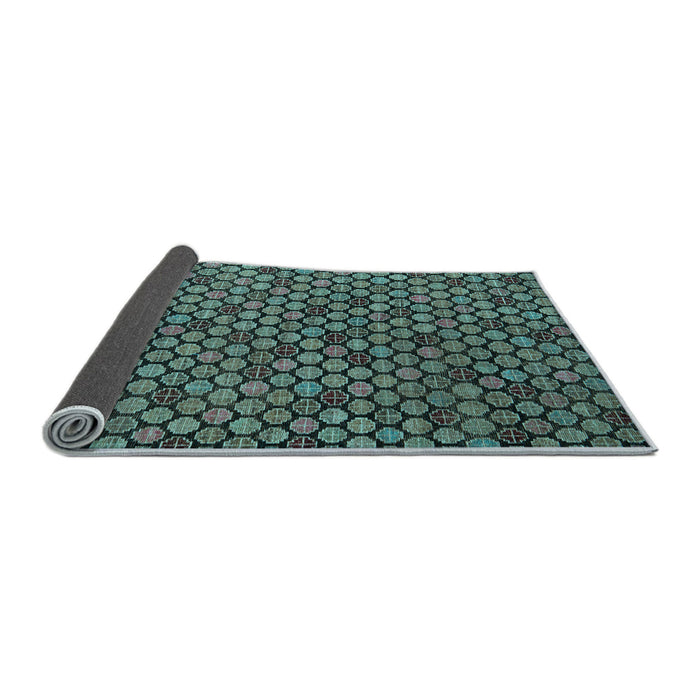Sideview of Abstract Light Blue Modern Rug, abs5163lblu