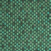 Square Machine Washable Abstract Turquoise Modern Area Rugs, wshabs5163turq