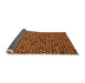 Sideview of Abstract Orange Modern Rug, abs5163org