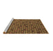 Sideview of Machine Washable Abstract Brown Modern Rug, wshabs5163brn