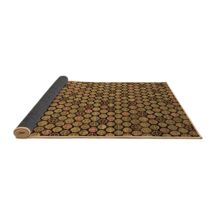Sideview of Abstract Brown Modern Rug, abs5163brn