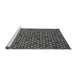 Sideview of Machine Washable Abstract Gray Modern Rug, wshabs5163gry