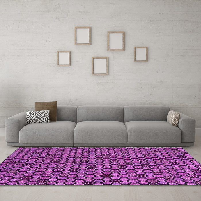 Machine Washable Abstract Purple Modern Area Rugs in a Living Room, wshabs5163pur