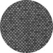 Round Abstract Gray Modern Rug, abs5164gry