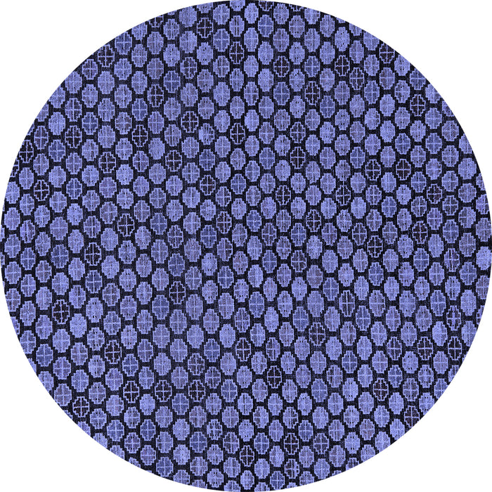 Round Machine Washable Abstract Blue Modern Rug, wshabs5164blu