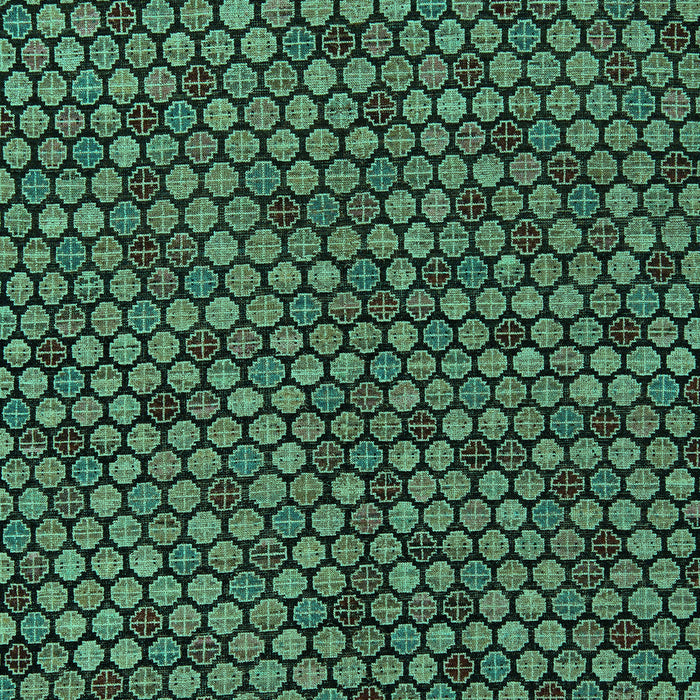Machine Washable Abstract Turquoise Modern Area Rugs, wshabs5164turq