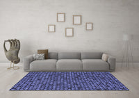 Machine Washable Abstract Blue Modern Rug, wshabs5164blu