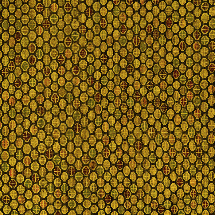 Square Abstract Yellow Modern Rug, abs5164yw