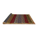 Sideview of Abstract Saffron Red Modern Rug, abs5165