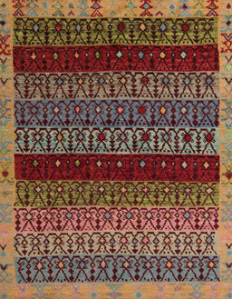 Abstract Saffron Red Modern Rug, abs5165