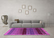 Machine Washable Abstract Purple Modern Area Rugs in a Living Room, wshabs5165pur