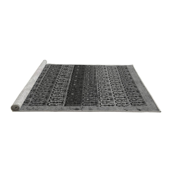 Sideview of Machine Washable Abstract Gray Modern Rug, wshabs5165gry