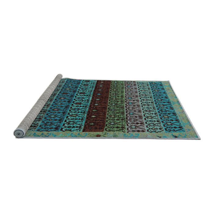 Sideview of Machine Washable Abstract Light Blue Modern Rug, wshabs5165lblu