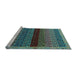 Sideview of Machine Washable Abstract Light Blue Modern Rug, wshabs5165lblu