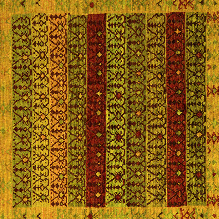 Square Abstract Yellow Modern Rug, abs5165yw
