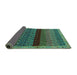 Sideview of Abstract Turquoise Modern Rug, abs5165turq