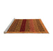 Sideview of Machine Washable Abstract Orange Modern Area Rugs, wshabs5165org