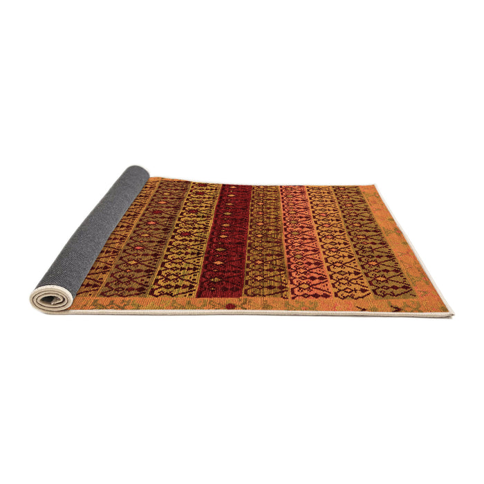 Sideview of Abstract Orange Modern Rug, abs5165org