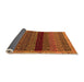 Sideview of Abstract Orange Modern Rug, abs5165org