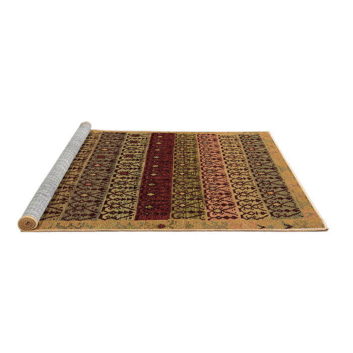 Sideview of Machine Washable Abstract Brown Modern Rug, wshabs5165brn