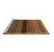 Sideview of Machine Washable Abstract Brown Modern Rug, wshabs5165brn