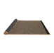 Sideview of Abstract Bakers Brown Modern Rug, abs5166