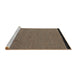 Sideview of Machine Washable Abstract Bakers Brown Rug, wshabs5166