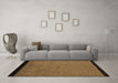 Machine Washable Abstract Brown Modern Rug in a Living Room,, wshabs5166brn