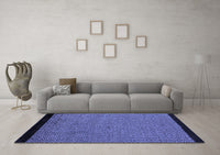 Machine Washable Abstract Blue Modern Rug, wshabs5166blu