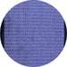 Round Abstract Blue Modern Rug, abs5166blu