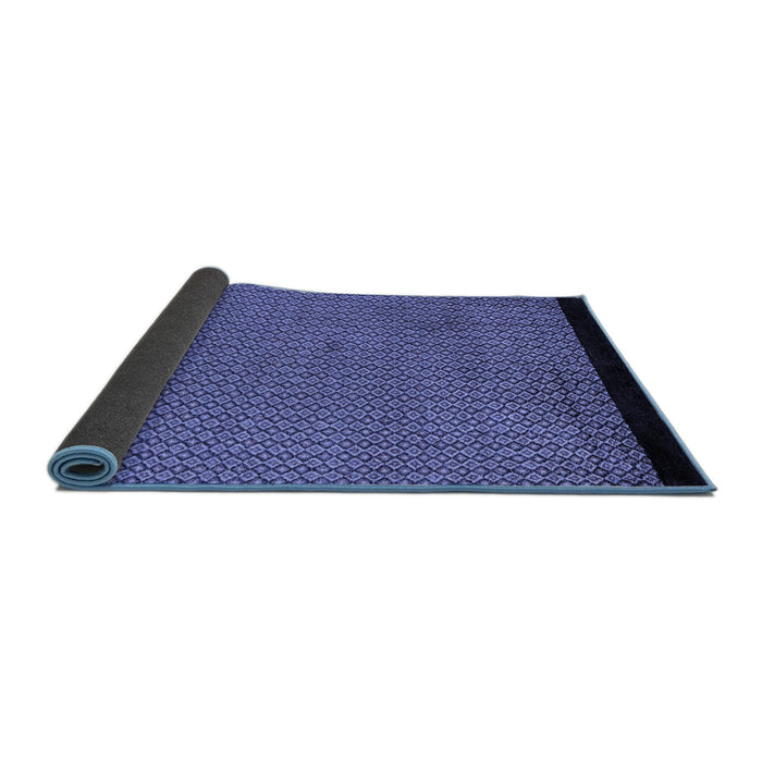Sideview of Abstract Blue Modern Rug, abs5166blu