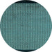 Round Abstract Light Blue Modern Rug, abs5166lblu