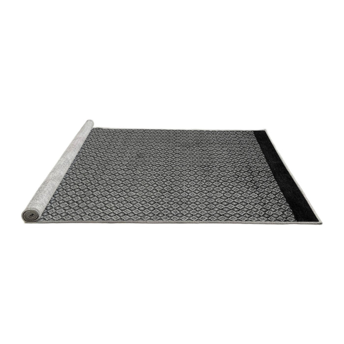 Sideview of Machine Washable Abstract Gray Modern Rug, wshabs5166gry