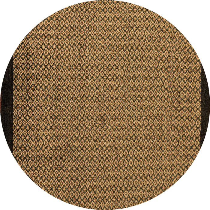 Round Machine Washable Abstract Brown Modern Rug, wshabs5166brn