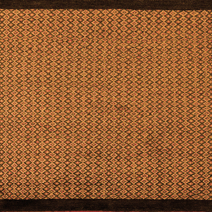 Square Machine Washable Abstract Orange Modern Area Rugs, wshabs5166org
