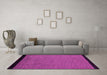 Machine Washable Abstract Pink Modern Rug in a Living Room, wshabs5166pnk