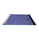 Sideview of Machine Washable Abstract Blue Modern Rug, wshabs5166blu