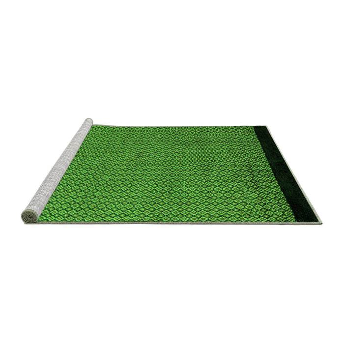Sideview of Machine Washable Abstract Green Modern Area Rugs, wshabs5166grn