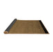 Sideview of Abstract Brown Modern Rug, abs5166brn