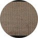 Round Abstract Bakers Brown Modern Rug, abs5166