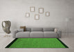 Machine Washable Abstract Green Modern Area Rugs in a Living Room,, wshabs5166grn