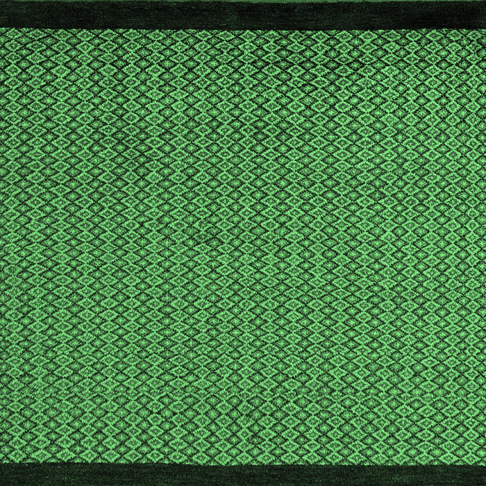 Square Machine Washable Abstract Emerald Green Modern Area Rugs, wshabs5166emgrn