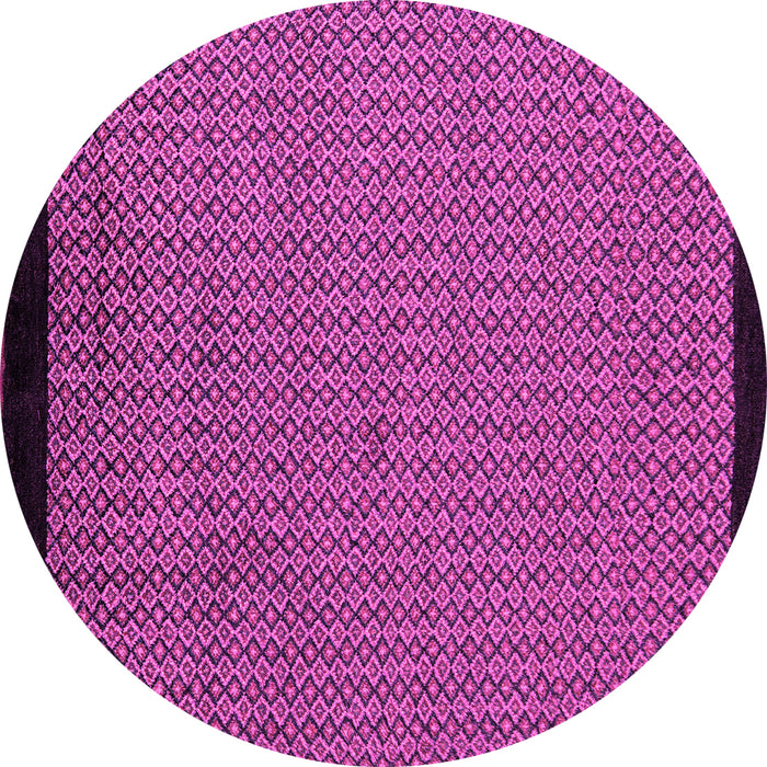 Round Machine Washable Abstract Pink Modern Rug, wshabs5166pnk