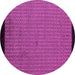 Round Machine Washable Abstract Pink Modern Rug, wshabs5166pnk