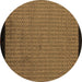 Round Abstract Brown Modern Rug, abs5166brn