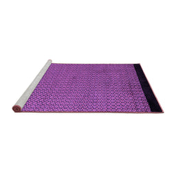Sideview of Machine Washable Abstract Purple Modern Area Rugs, wshabs5166pur